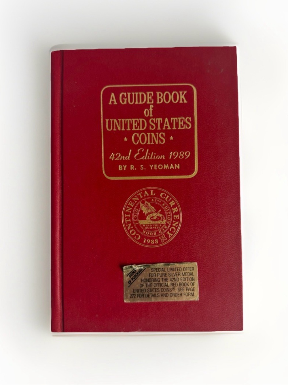 1989 Official Red Book A Guide Book of United States Coins 42nd Ed RS Yeoman HC